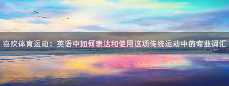 bsports必一运动：喜欢体育运动：英语中如何表达和使用这项传统运动中的专业词汇