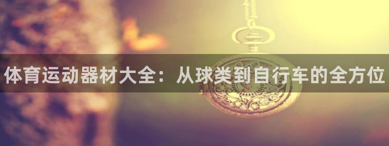 b体育必一运动官网：体育运动器材大全：从球类到自行车的全方位